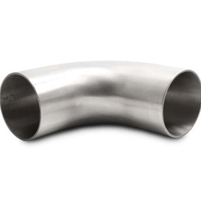 Vibrant 2.5in OD 4.13in Tangent Length T304 SS 90 Deg Mandrel Bend w/Extended Leg Length