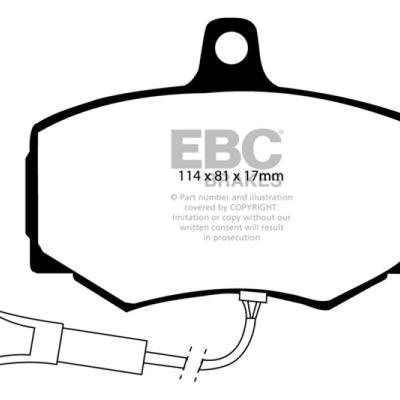 EBC 88-89 Jaguar XJ6 3.6 Redstuff Front Brake Pads