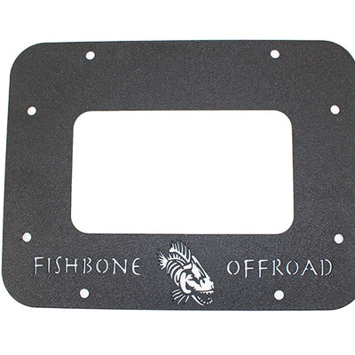 Fishbone Offroad 07-18 Jeep Wrangler JK Aluminum Tailgate Plate - Black Textured Powercoat