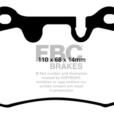 EBC 04-12 Aston Martin DB9 5.9 Yellowstuff Rear Brake Pads