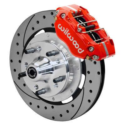 Wilwood Dynapro 4R Front Kit 11.75in SPR Drilled and Slotted Rotors - Red