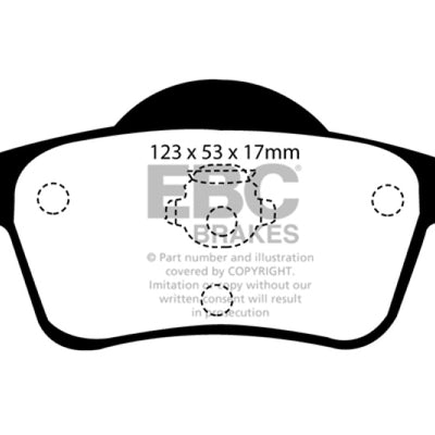 EBC 01-05 Volvo S60 2.3 Turbo T5 Greenstuff Rear Brake Pads