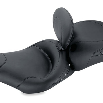 Mustang 97-07 Harley Rd King,06-07 Str Glide,00-05 Eagle Solo Seat w /DBR Black Pearls - Black