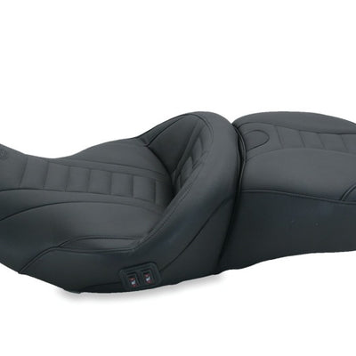 Mustang 08-21 Harley Electra Glide, Rd Glide, Rd King, Str Glide Heated 1PC Seat Deluxe-Black