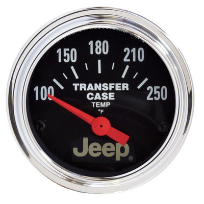 Autometer Jeep 52.4mm Short Sweep Electronic 100-250 Def F Transfer Case Temperature Gauge