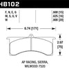 Hawk DTC-80 AP Racing 6/Sierra/JFZ/Wilwood 20mm Race Brake Pads