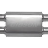 Gibson CFT Superflow Dual/Dual Oval Muffler - 4x9x18in/3in Inlet/3in Outlet - Stainless