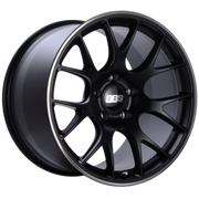 BBS CH-R 19x8.5 5x112 ET48 Satin Black Polished Rim Protector Wheel -82mm PFS/Clip Required