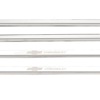 Putco 14-18 Chevy Silv LD - Regular Cab w/ CHEVROLET Etching (4pcs) SS Door Sills