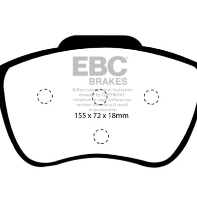 EBC 01-05 Volvo S60 2.3 Turbo T5 Yellowstuff Front Brake Pads