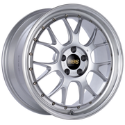 BBS LM-R 19x8.5 5x112 ET38 Diamond Silver Center Diamond Cut Lip Wheel -82mm PFS/Clip Required