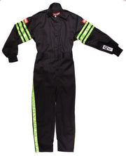 RaceQuip Green Trim SFI-1 JR. Suit - Kids Large