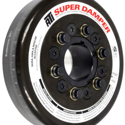 ATI Damper - 7.074in - Steel - John Deere 466 Tractor - Chevy Front - 3 Ring - Diesel