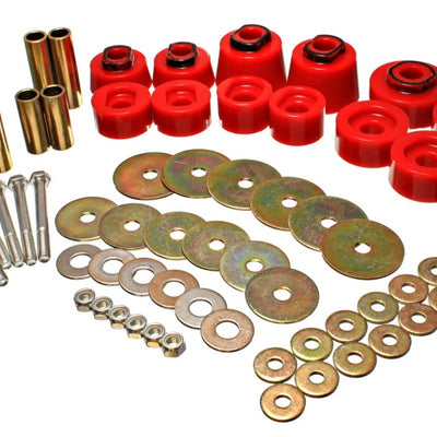 Energy Suspension Body Mount Set - Std. & Extra Cab - Red