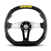 Momo Trek Steering Wheel 350 mm - Black AirLeather/Brshd Al Spokes