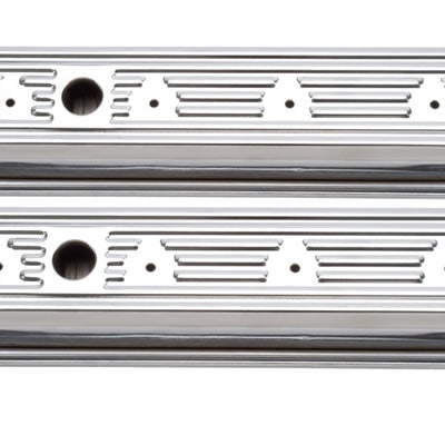 Edelbrock Valve Cover Signature Series Chevrolet 1987-1995 262-400 CI V8 Low Chrome