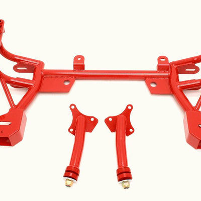BMR 93-02 F-Body K-Member w/ Turbo SBC/BBC Motor Mounts and STD. Rack Mounts - Red