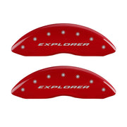 MGP 4 Caliper Covers Engraved Front & Rear Explorer Red finish silver ch