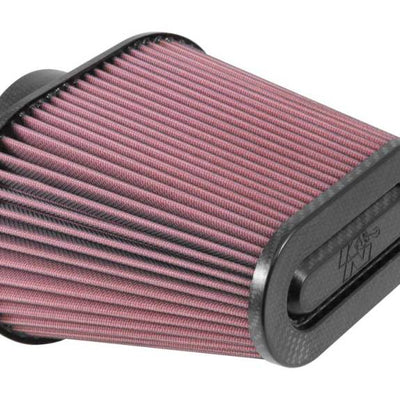 K&N Universal Air Filter 3 11/16in Flange x 8 3/4 x 5 1/2in Base x 6 3/8 x 3 3/16in Top x 7in Height
