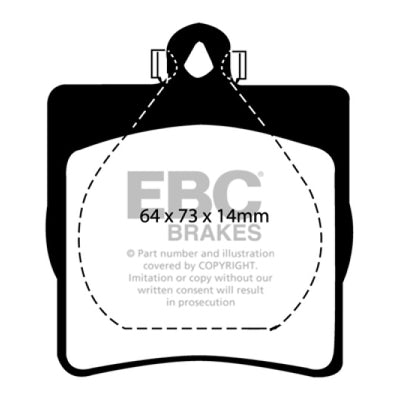 EBC 03-08 Chrysler Crossfire 3.2 Yellowstuff Rear Brake Pads