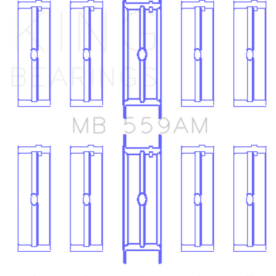 King Engine Bearings Ford 330/352/360/390/410/428 Engine Main Bearing Set