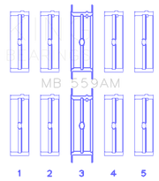 King Engine Bearings Ford 330/352/360/390/410/428 Engine (Size 040) Main Bearing Set