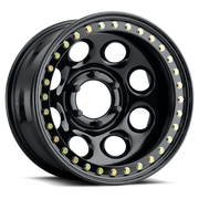 Raceline RT81 Rock 8 15x8in / 6x139.7 BP / -19mm Offset / 107.95mm Bore - Gloss Black Beadlock Wheel