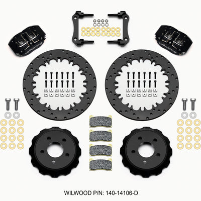 Wilwood Dynapro Radial Rear Drag Kit 12.90in Drilled 15-23 Mustang