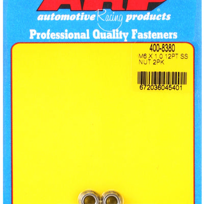 ARP M6 x 1.00 (M8 WR) SS 12pt Nut Kit (Set of 2)
