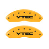 MGP 4 Caliper Covers Engraved Front & Rear Vtech Yellow finish black ch