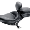 Mustang 04-21 Harley Sportster 3.3 Wide Stud Touring Solo Seat w/Driver Backrest - Black