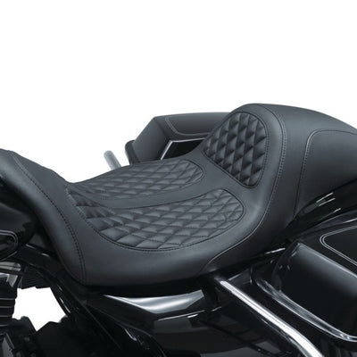 Mustang 08-21 Harley Electra Glide,Rd Glide,Rd King ,Str Glide Hightail Fastback 1PC Seat - Black