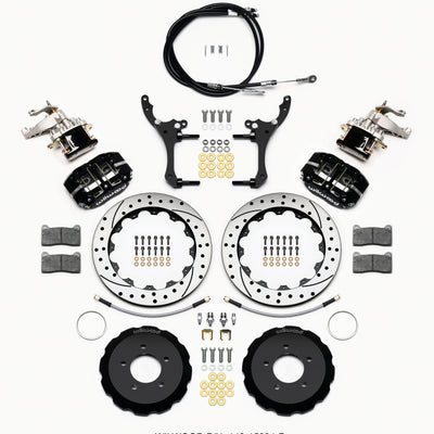 Wilwood Dynapro Radial4 / MC4 Rear Kit 12.88 Drilled 2006-15 Miata w/Lines & Cables