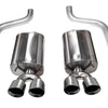 Corsa 2009-2013 Chevrolet Corvette C6 6.2L V8 Polished Sport Axle-Back Exhaust