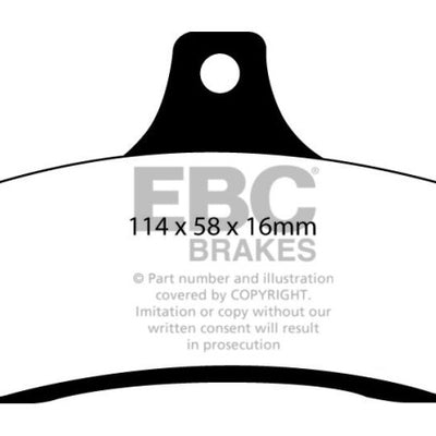 EBC 03-04 Pontiac GTO 5.7 (Solid Rear Rotors) Ultimax2 Rear Brake Pads