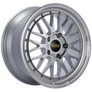 BBS LM 18x8 5x114.3 ET40 Diamond Silver Center Diamond Cut Lip Wheel - 82mm PFS/Clip Required