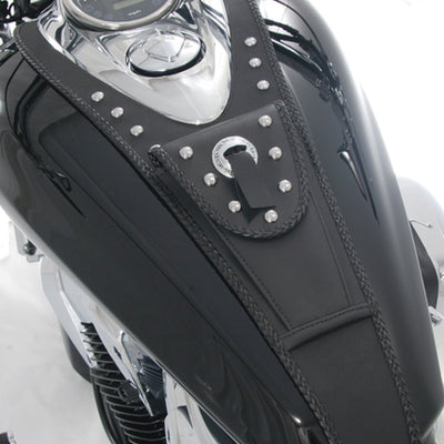 Mustang 10-14 Honda VT1300C Cruiser Tank Bib w/Studs - Black