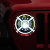 Raxiom 18-22 Jeep Wrangler JL/ JT 9-Inch LED Headlights w/ DRL and Halo- Black Housing (Clear Lens)