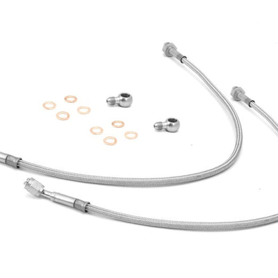 Rugged Ridge Front Brake Hoses Stainless 97-06 Jeep Wrangler TJ