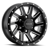 Raceline 820M Twisted 15x6in / 6x139.7 BP / 0mm Offset / 4.25mm Bore - Black & Machined Wheel