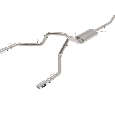 aFe Vulcan 3in 304 SS Cat-Back Exhaust 2021 Ford F-150 V6 2.7L/3.5L (tt)/V8 5.0L w/ Polished Tips