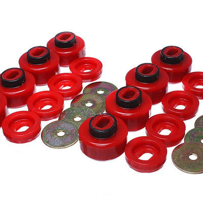Energy Suspension 07-10 Chevy K2500/3500HD Body Mount Set - Red