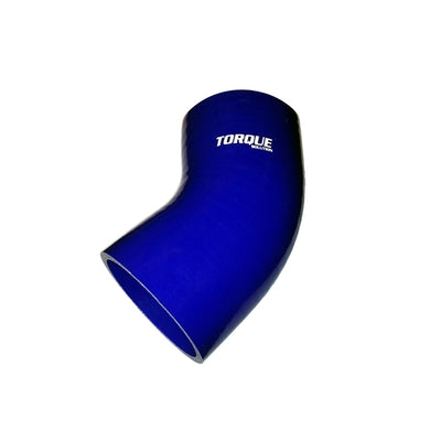 Torque Solution 45 Degree Silicone Elbow: 3.5 inch Blue Universal