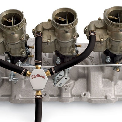 Edelbrock Fuel Block Kit Triple Feed 1286 Mini Block