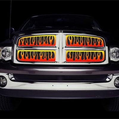 Putco 07-10 GMC Sierra HD Flaming Inferno Stainless Steel Grilles - 4 Color (Painted)