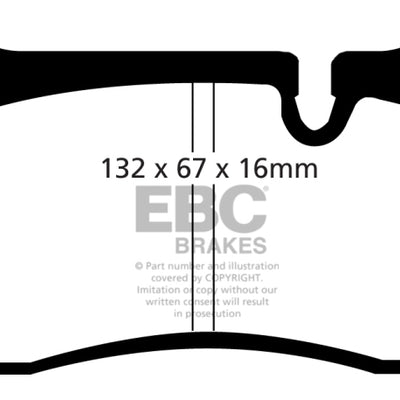 EBC 08-17 Audi R8 / 04-14 Lamborghini Gallardo Redstuff Rear Brake Pads