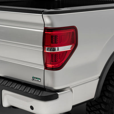 Raxiom 09-14 F-150 Styleside G2 LED Tail Lights- Chrome Housing Red/Clear Lens