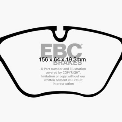 EBC 10-14 BMW X5 4.4 Twin Turbo (50) Greenstuff Front Brake Pads