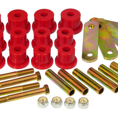 Prothane 62-67 Chevy Nova HD Spring & Shackles Bushings - Red