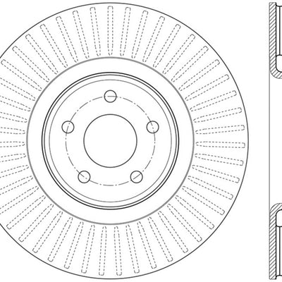 StopTech 14.5+ Ford Focus ST Front Right Slotted Performance Rotor